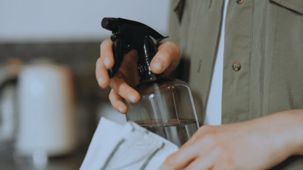 Cleaning and Sanitizing Toilet
