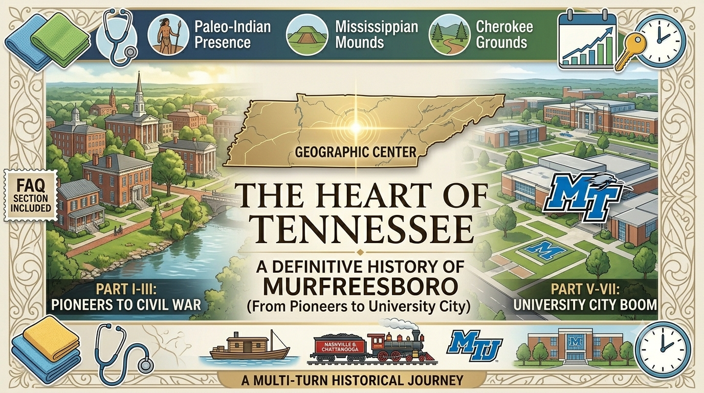 The Heart of Tennessee: A Definitive History of Murfreesboro, TN (From Pioneers to University City)